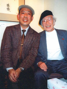 晩年の今村先生(右)と筆者の写真