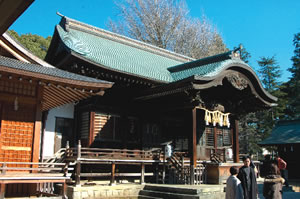 葛飾八幡宮拝殿の写真