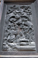 昌福寺不動堂の見事な木彫の写真