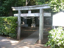 白井の鳥見神社の鳥居の写真