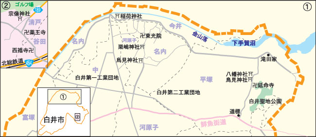 旧沼南町地図(2)