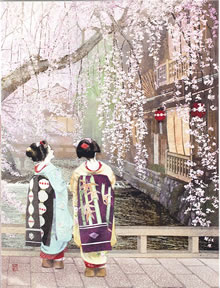 八木天水「白川舞妓」の絵