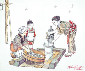 昭和10年頃 共同水道(小松崎茂画)